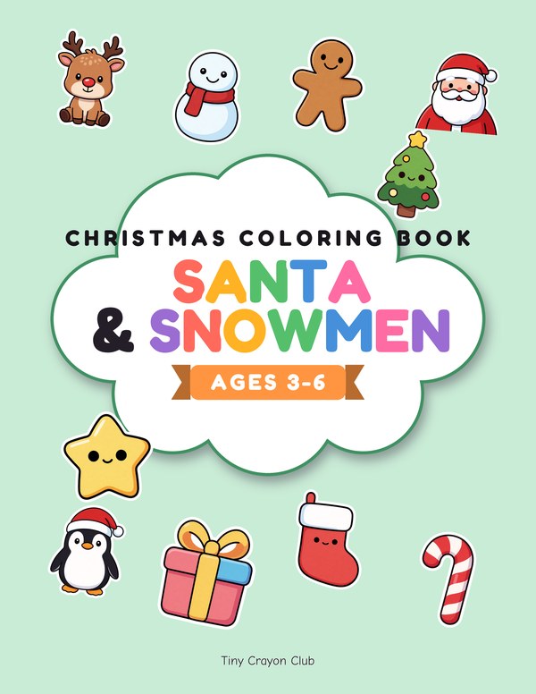 Cover of Santa & Snowmen coloring book